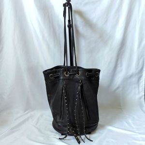 Faux Leather Bucket Bag
